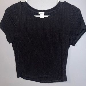 plain black tight fitted t shirt